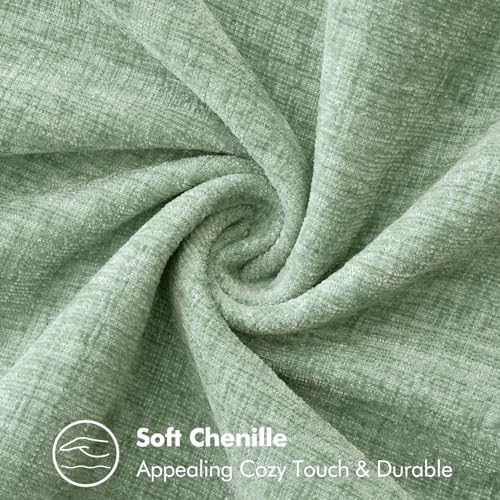 MIULEE Decorative Couch Throw Pillow Covers 18x18 Inch Greyish Green 2 Pack - Image 4
