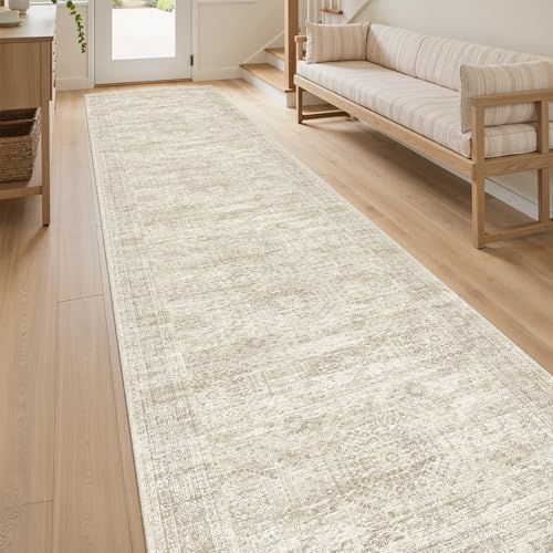 Soalmost Hallway Runner Rug 2'6"x10' Non-Slip Runners for Kitchen Beige - Image 3