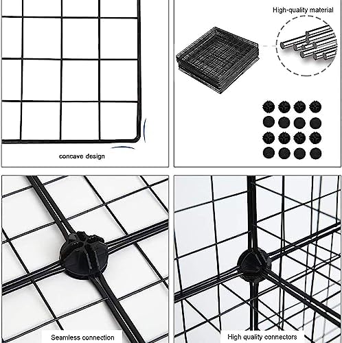 C&AHOME Wire Cube Storage, 2-Cube Storage Organizer Metal, C Grids, Black - Image 7