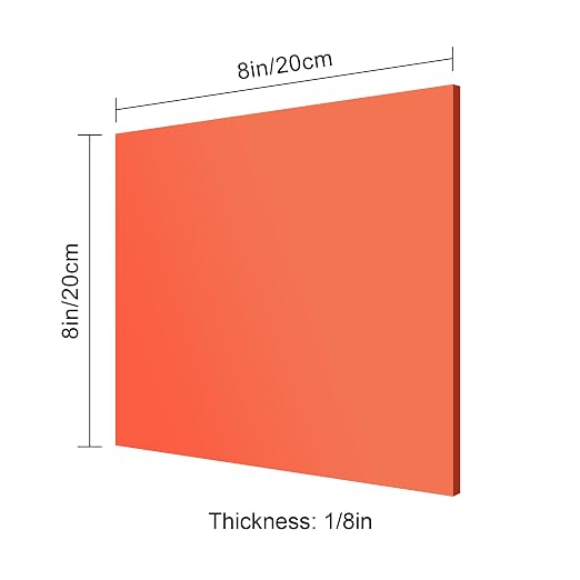 8x8 Inches Red Mirror Acrylic Sheet – 2 Pcs Reflective Acrylic Panel for DIY Crafts, Home Décor & More (20x20 cm) - Image 2