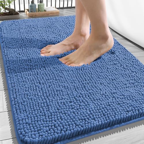 OLANLY Bathroom Rugs 34x21, Extra Soft Absorbent Chenille Bath Rugs by OLANLY