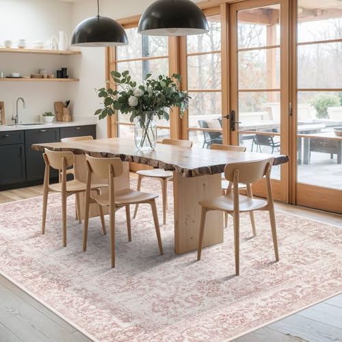 Rugxara 6x9 Pink Washable Area Rug for Living Room&Bedroom - Image 3