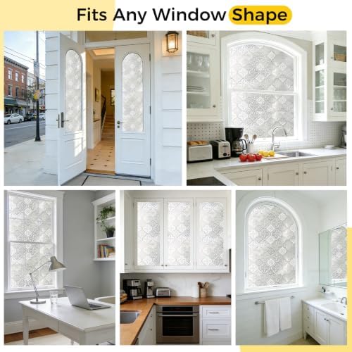 OHTMERU Window Privacy Film Decorative Non-Adhesive, Reusable, Anti-Glare - Image 7