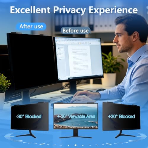 24 Inch Privacy Screen for Computer Monitor Hanging Removable 16:9 (1 Pack) - Image 3