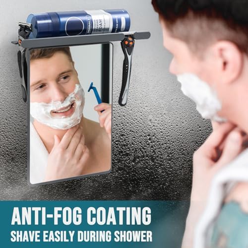 TAILI Shower Mirror Fogless for Shaving,Fogless Mirror Suction Wall Mounted - Image 4