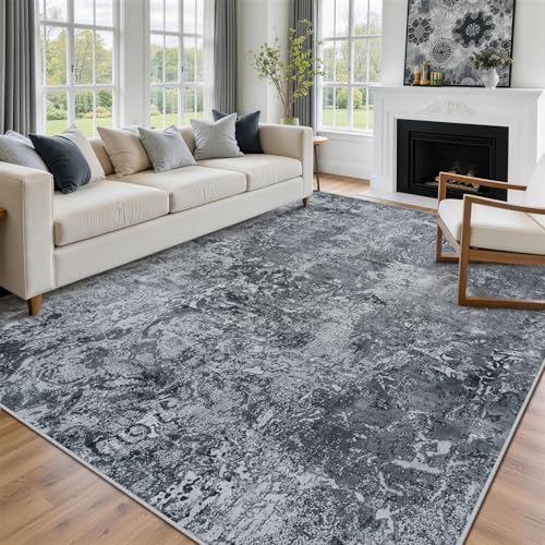 Aelenmu 8x10 Area Rugs for Living Room Washable Bedroom Dining Room Black - Image 3