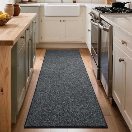 2x6 Grey Runner Rug Non-Slip Washable Soft Thin for Hallway Kitchen Bedroom - Image 7