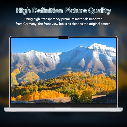 360° Privacy Screen for MacBook Pro 16 Inch (2021-2026, M1, M2, M3, M4, M5), 4 Way Privacy Anti Glare Blue Light Filter Shield Film Anti Spy Laptop Protector for Mac 16.2In Computer - Image 5