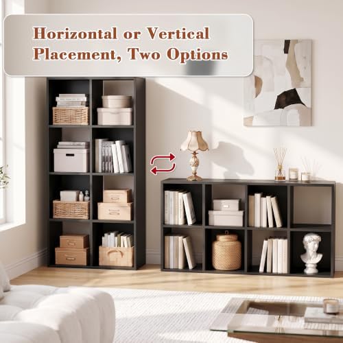 8 Cube Storage Organizer, Multifunctional Bookcase, Black Cube Bookshelf - Image 7