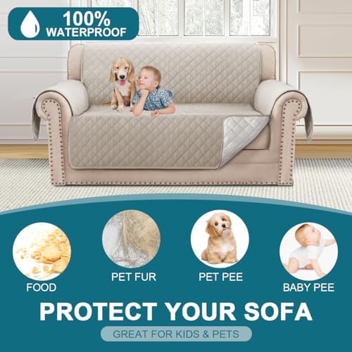Turquoize 100% Waterproof Sofa Covers Couch Cover for Dogs, Loveseat 54" - Image 2