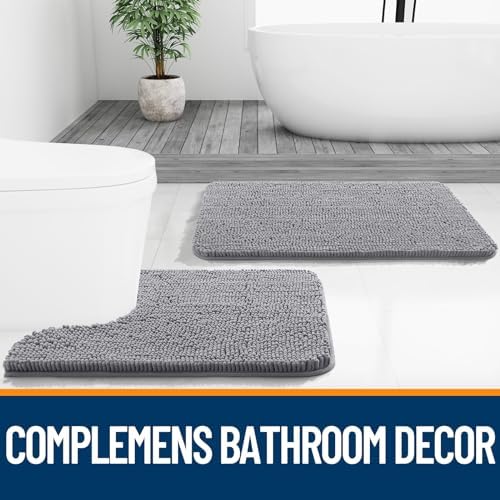 OLANLY Large Bathroom Rugs 50x30, Extra Soft Absorbent Chenille Bath Rugs - Image 7