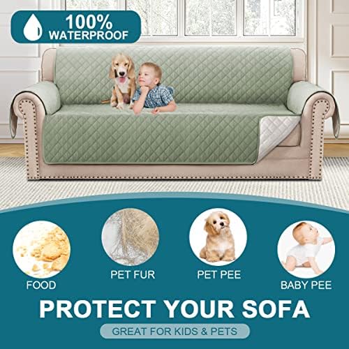 Turquoize 100% Waterproof Sofa Covers Couch Cover for Dogs, Sofa 70" - Image 2