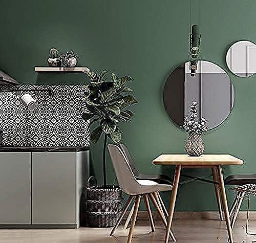 Dimoon 590''x23.6'' Green Peel and Stick Wallpaper Contact Paper Modern Self Adhesive Wall Paper Removable Renter Friendly Textured Solid Color Shelf Cabinet Vinyl Roll (590''x23.6'',Dark Green) - Image 8