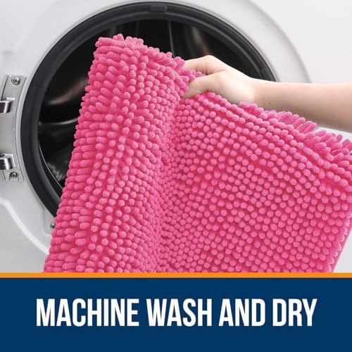 OLANLY Bathroom Rugs 36x24, Extra Soft Absorbent Chenille Bath Rugs - Image 5