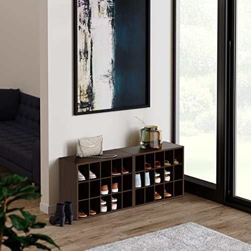 ClosetMaid 15 Cube Stackable Storage Organizer for Shoes, Bags, Crafts, Hobbies with Wood Shelves, for Closet, Entryway or Mudroom, Espresso - Image 4
