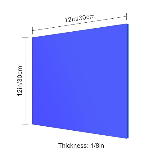 12x12 Inches Blue Mirror Acrylic Sheet – 2 Pcs Reflective Acrylic Panel for DIY Crafts, Home Décor & More (30x30 cm) - Image 6