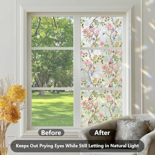 LEMON CLOUD Stained Glass Window Privacy Film with Tools, 23.6" x 78.7" - Image 4