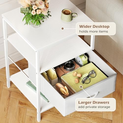 SUPERJARE Nightstand with Charging Station, USB-C Port, Bedside Table - Image 5