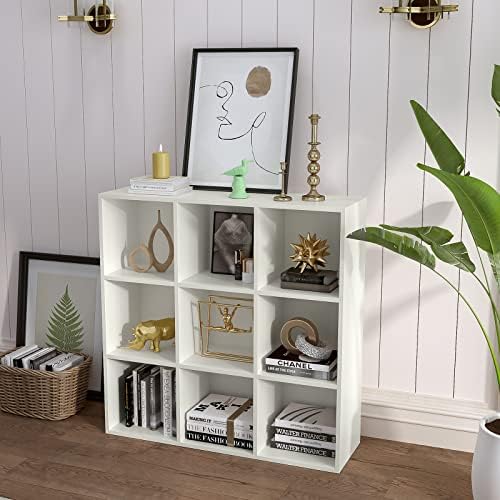 OSCHF 9-Cube Storage Shelf Bookcase, Warm White - Image 6
