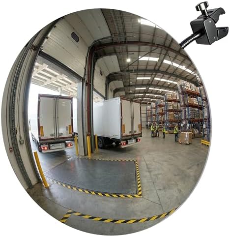 17.3 Inch Acrylic Convex Mirror, Adjustable Clamp Mount by Unknown