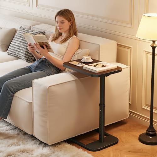 Adjustable Height TV Tray Table for Couch, Flip-Top Design - Image 3