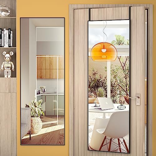Hasipu Door Mirror Full Length, 51 x 16 Inch Full Body Wall Mirror Over The Door Hanging Mirror for Bedroom, Living Room, Cloakroom by Whatssuitableisthebest