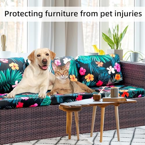 8 Pcs Outdoor Cushion Covers, Patio Sofa Cushion Covers Replacement - Image 5