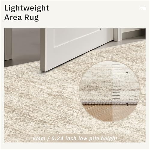 Soalmost Washable 3x10 Hallway Runner Rug Non-Slip Kitchen Entry Rugs Beige - Image 7