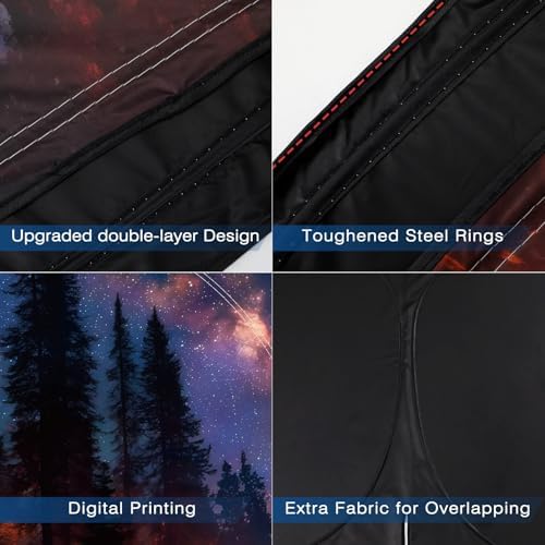 Car Windshield Sun Shade, Foldable Reflective UV Front Sunshade - Image 5