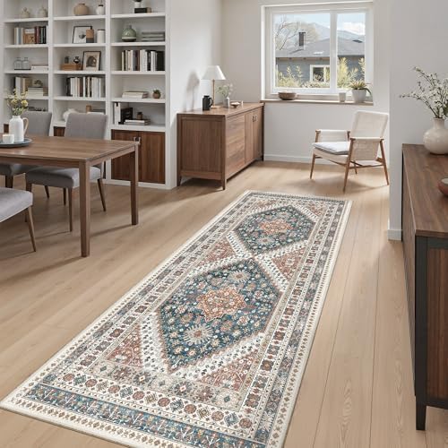 Madane Hallway Runner 3x8, Kitchen Rugs Washable Entry Rug, Navy Blue - Image 3