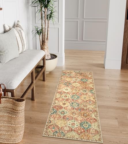 Lahome Moroccan Hallway Rug, 2x5 Washable Kitchen Runner Rug Non Slip by Lahome