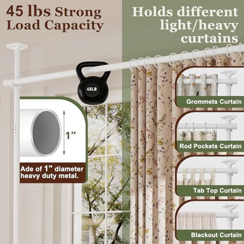 Goovilla Room Divider for Room Separation, 4-10ft(H) 28-70inch(W), White - Image 4