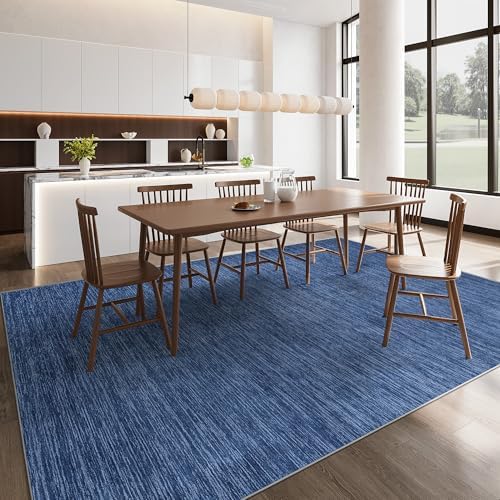 Valenrug 9x12 Area Rug Non Slip, Large Washable Rugs for Living Room Navy - Image 5