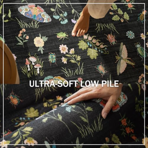 Machine Washable Rug for Living Room: 9x12 Area Rugs Vintage Bedroom Rug Stain Resistant Non Slip Low Pile Soft Carpet for Bedroom Kitchen Dining Room Nursery Kids Room Farmhouse Home Office - Image 5