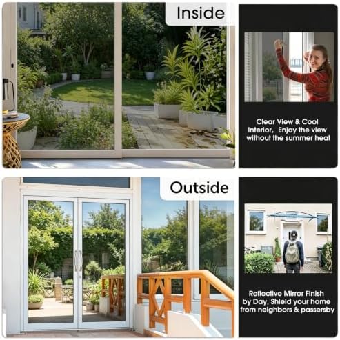 Coavas One Way Window Privacy Film, See Out Not in, Heat & UV, 23.6"X78.7" - Image 4
