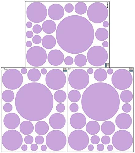 Polka Dot Wall Stickers, Wall Decor Stickers, Wall Dots, Vinyl Circle Room Dot Decals Wall Art Stickers for Bedroom Girls Room Peel and Stick Kids Room Decor Birthday Gift (Lilac) - Image 2