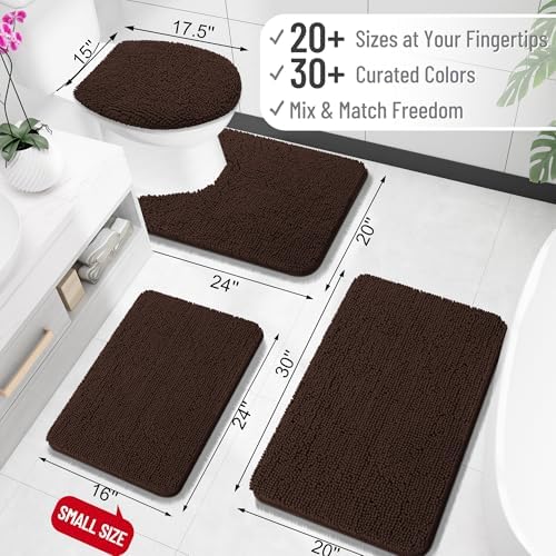 OLANLY Bathroom Rugs 32x20, Extra Soft Absorbent Chenille Bath Rugs - Image 2