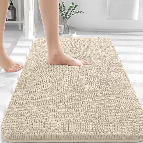 OLANLY Bathroom Rugs 36x24, Extra Soft Absorbent Chenille Bath Rugs - Image 2