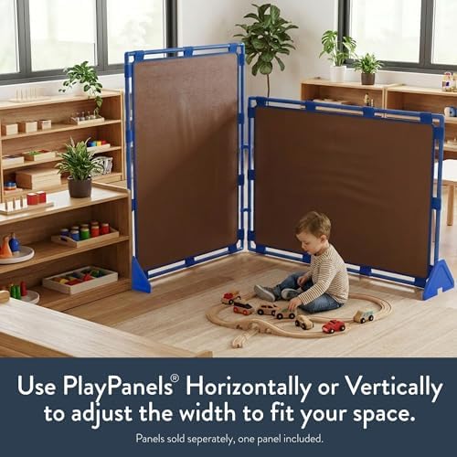 Children's Factory PlayPanel Room Divider 59.5" x 47.5", Walnut - Image 5
