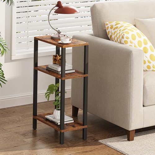TUTOTAK Narrow Side Table, 3-Tier Small End Table for Couch by ChoosetutotakFurnitureBuildYourCozyHome
