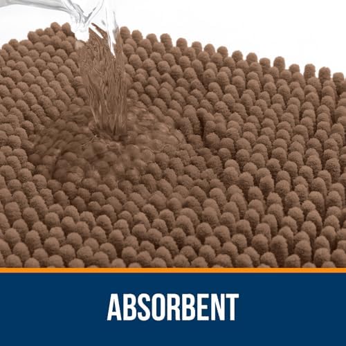 OLANLY Large Bathroom Rugs 44x32, Extra Soft Absorbent Chenille Bath Rugs - Image 4