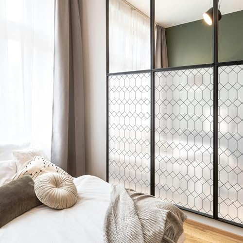 DKTIE Moroccan Lattice Window Privacy Film Stained Glass 17.7in X 118.1in - Image 6