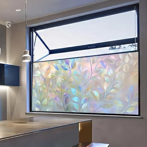 BlissYard Rainbow Flower Decorative Window Film 39.3x17.7 Inch PVC - Image 5