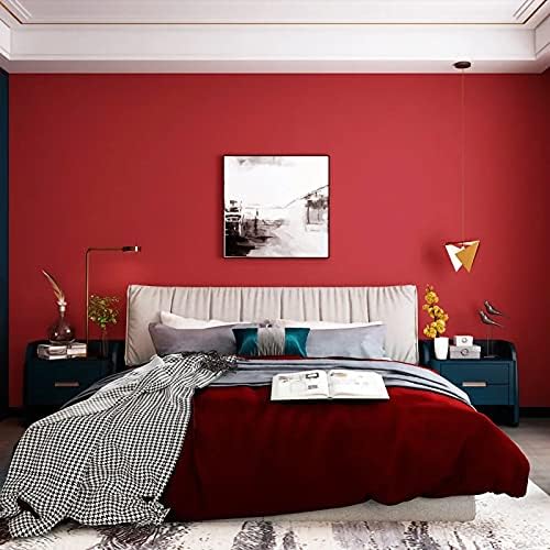 15.7" x 197" Red Peel & Stick Wallpaper - Matte Red Contact Paper for Cabinets & Countertops - Image 5