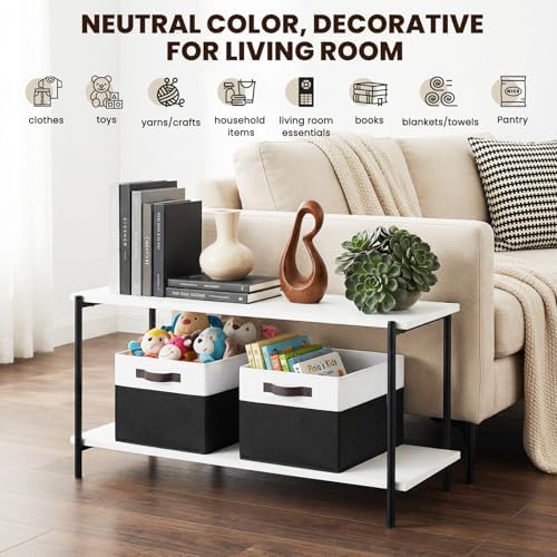 Criusia 8 Pack Large Storage Baskets for Room Organization, Multi-Purpose Bins for Closet, Shelves, Kitchen, Office, Decorative Fabric Foldable Storage Boxes with Handles (14L*10W*9.5H) - Image 5