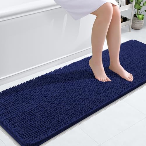 OLANLY Bathroom Runner Rugs 59x20, Extra Soft Absorbent Chenille Bath Rugs by OLANLY
