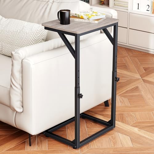 5-Level Adjustable C-Shaped End Table, Small Side Table for Couch, Sofa TV Tray Table for Living Room, Bedroom, Bedside ET-ZA-GYW1 - Image 3