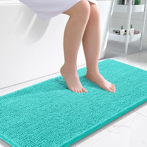 OLANLY Bathroom Runner Rugs 47x24, Extra Soft Absorbent Chenille Bath Rugs by OLANLY