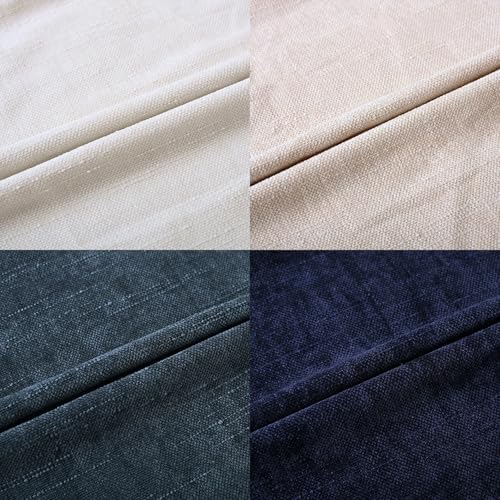 Set of 4 Soft Textured Decorative Throw Pillow Covers 16x16 Inch Cozy Farmhouse Cushion Cover Square Accent Pillow Cases for Bed Couch Sofa Living Room, Beige White Blue - Image 6