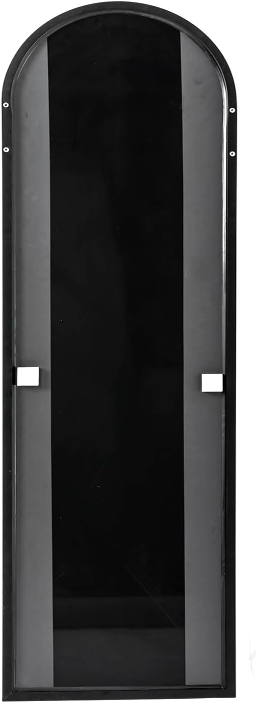 BEVERDY Over The Door Mirror - 16"x50" Full Length Arched Vertical Wall Mirror, Black - Image 5